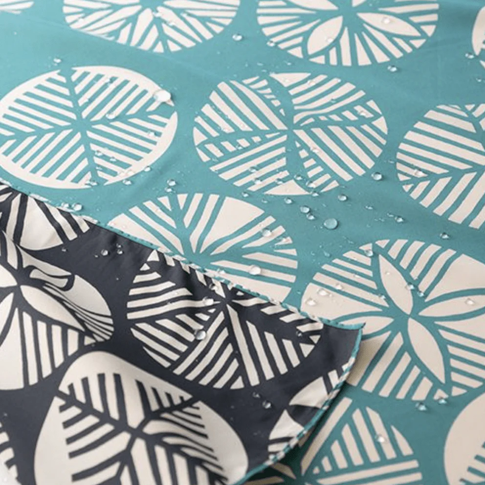 Furoshiki 100 – Isa Monyo “Pine” Reversible, Blue-Green & Deep Gray (Water-Repellent) - Image 3
