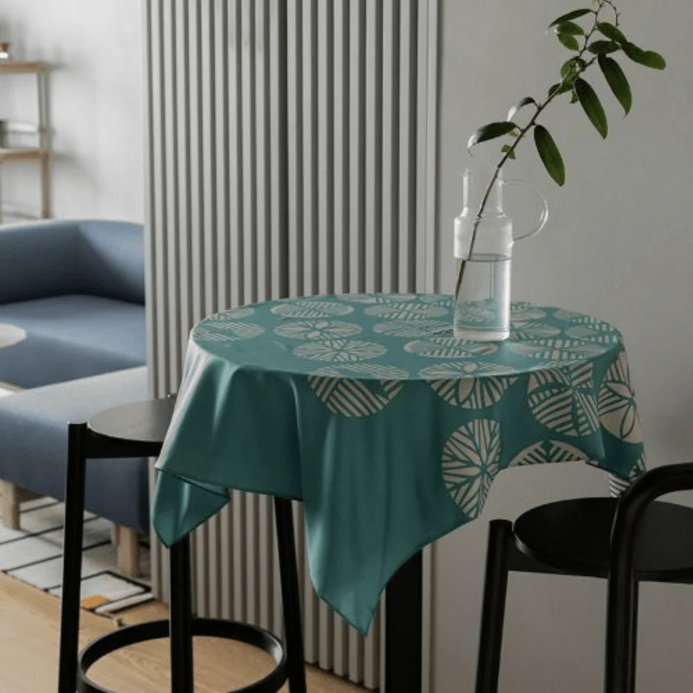 Furoshiki 100 – Isa Monyo “Pine” Reversible, Blue-Green & Deep Gray (Water-Repellent) - Image 4