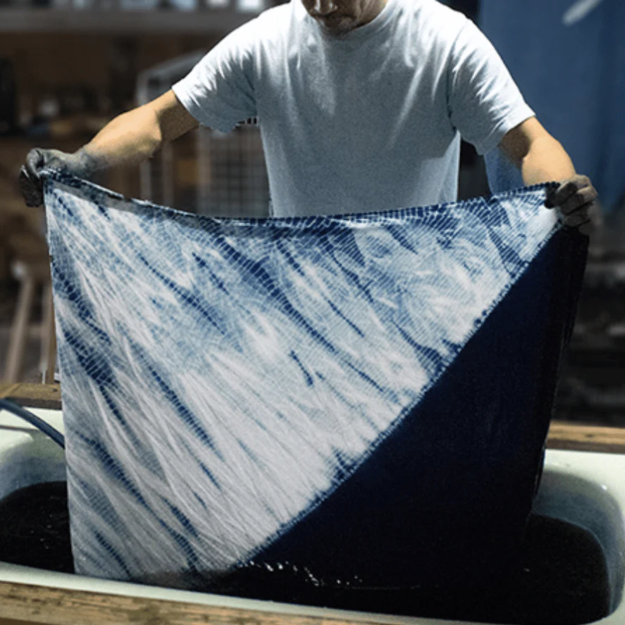 Furoshiki 100 – Naturally Indigo-Dyed Ichimatsu Gradation - Image 12
