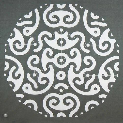 Furoshiki 100 â Karakusa in Gray