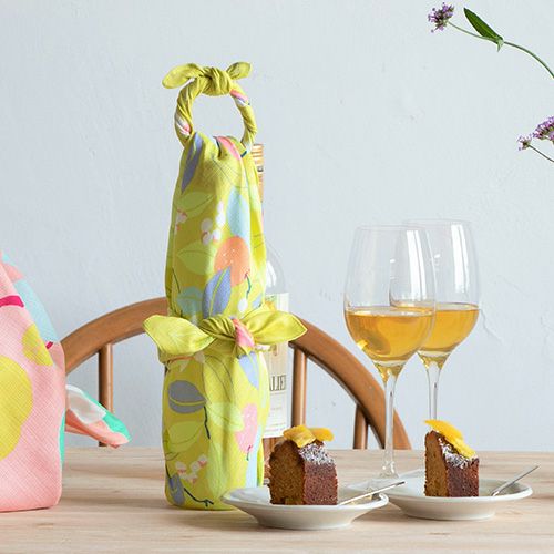 Furoshiki 70 – Citrus in Yellow (Organic Cotton) - Image 5