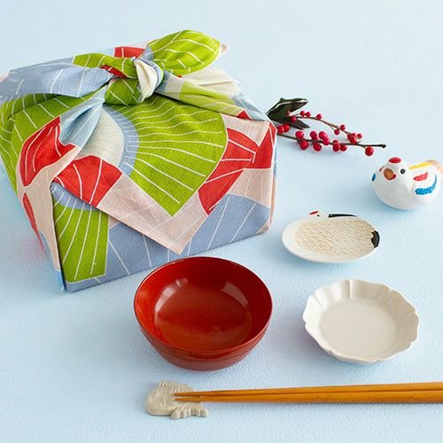 Furoshiki 70 – Fan in Pink (Organic Cotton) - Image 3