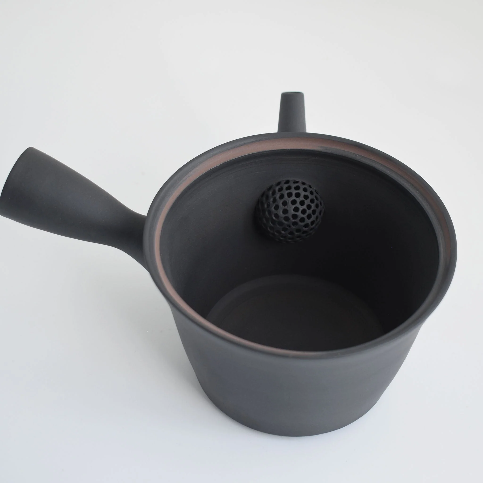 Nankei Sencha Kyusu Teapot — Black Clay 600ml - Image 4