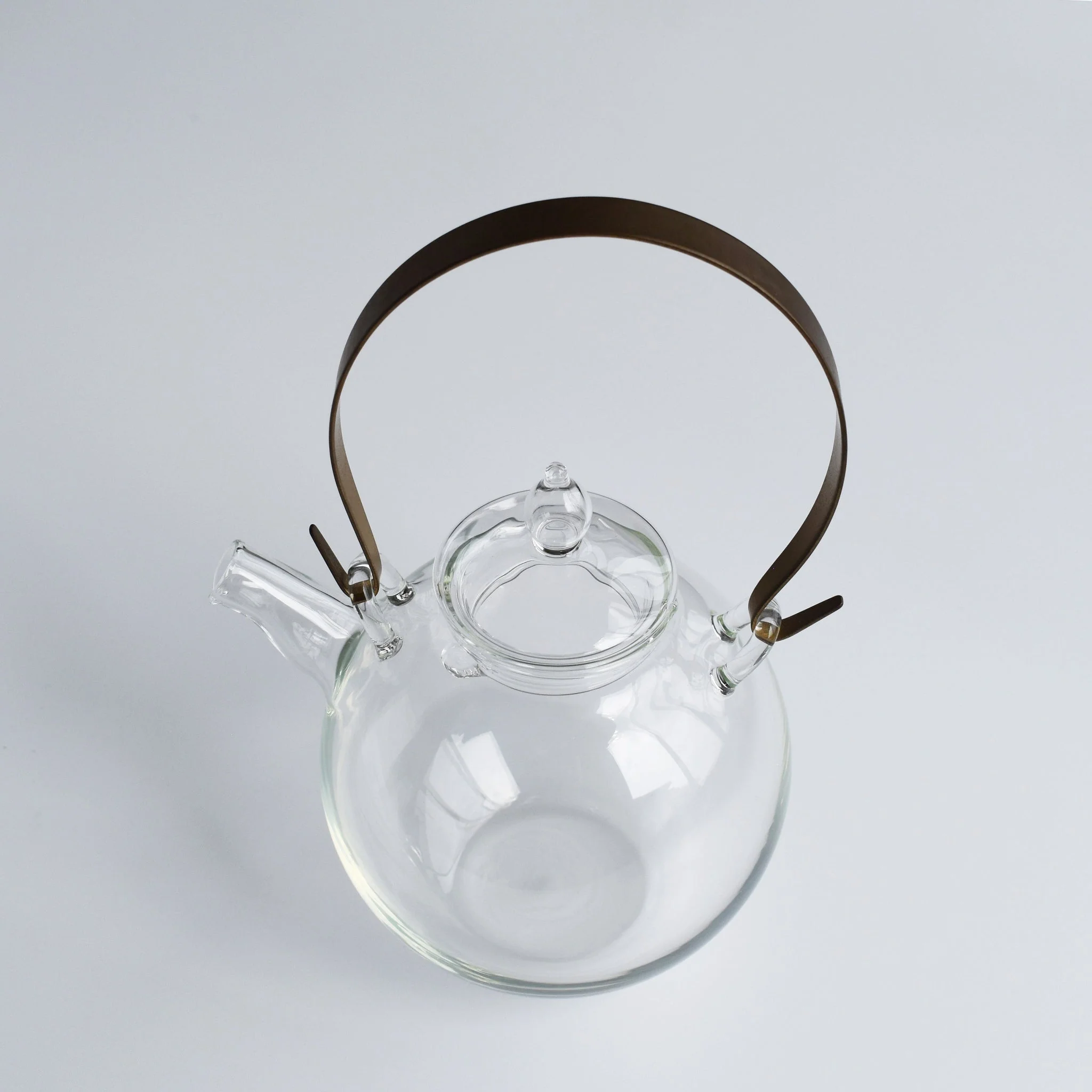 Manmaru Glass Teapot with Brass Handle — 500ml - Image 3