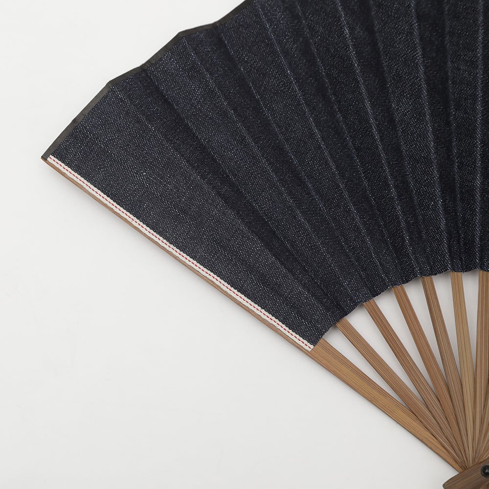 Okayama Selvedge Denim Folding Fan - Image 3