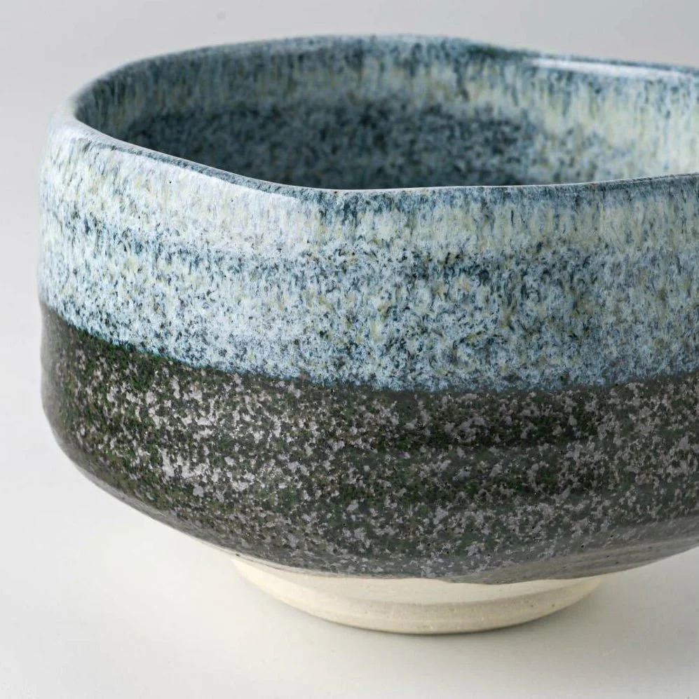 Seifu Blue Hand-Glazed Matcha Bowl – Mino Ware - Image 3