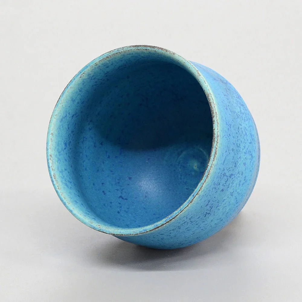 Shigaraki Rocks Glass - Azure Blue Glaze - Image 3