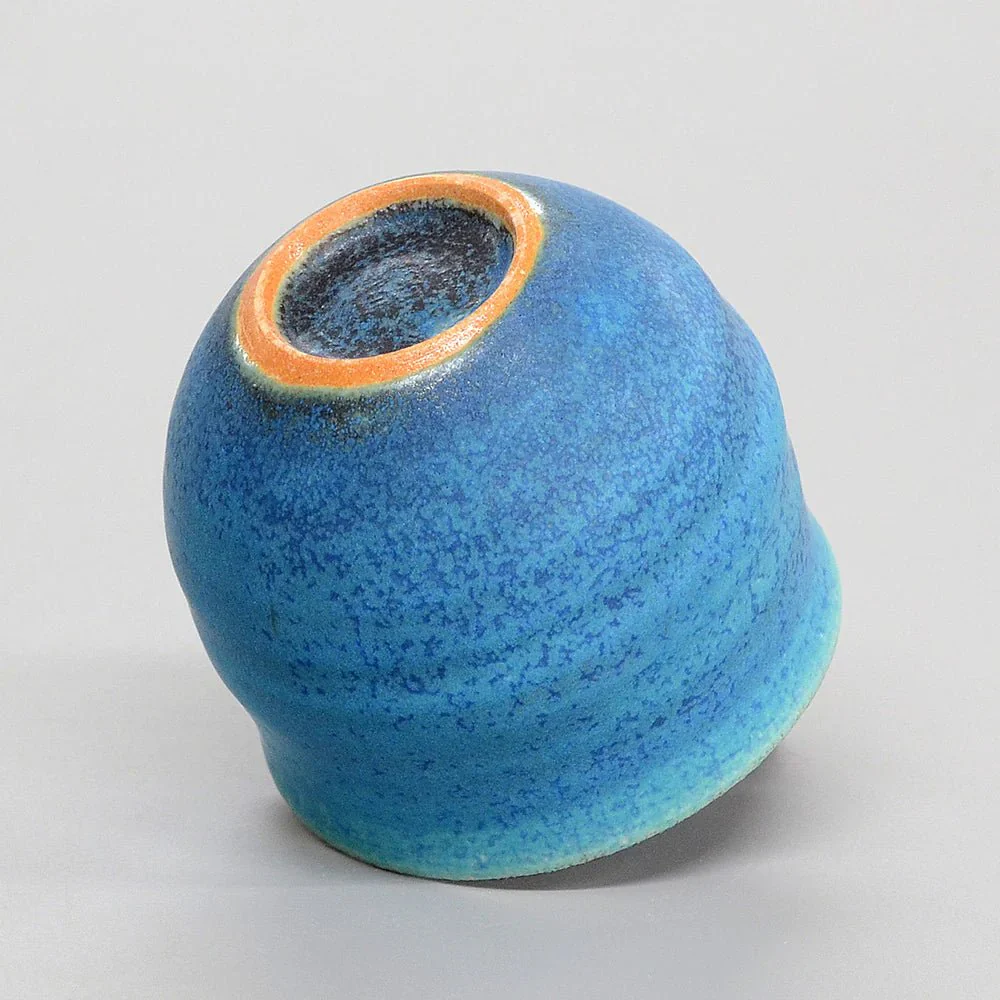 Shigaraki Rocks Glass - Azure Blue Glaze - Image 4